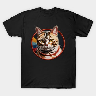 American Shorthair Embroidered Patch T-Shirt